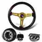 3-sw-111-4851-349030 345mm Dtm Deep Dish Dark Wood Grain Style Steering Wheel Hub For Honda Acura