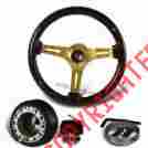 3-sw-111-4851-377150 345mm Dtm Deep Dish Dark Wood Grain Style Jdm Steering Wheel Hub For Toyota Scion