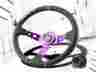 Sw-111-4205-ca 350mm Ah-m1 Breake Auto Deep Dish Steering Wheel Purple 6 Holes Adapter Hub Kit For Eclipse