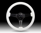 St-015bk-yg 350mm Nrg Wheel Steering Dark Wood Glow Black - White Luminor