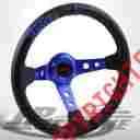 Sw-111-4201-a 350mm 011-gs-a B-tune Jdm Deep Dish 6 Bolts Steering Wheel 3 Blue Ring W Gs Horn Universal