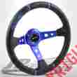 Sw-111-4301-a 350mm 011-gs-a B-tune Jdm Deep Dish 6 Bolts Steering Wheel 4 Blue Ring W Gs Horn Universal