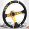 Sw-111-4304-a 350mm 012-tr-a B-tune Jdm Deep Dish 6 Bolts Steering Wheel 4 Gold Ring W Tr Horn Universal