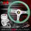 350mm Wheelcombo-6644-750-n9 Beyond Revolution Fits 88-91 Civic Green Silver Steering Wheel Adapter Hub Column Old Leaf