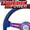 350mm Wheelcombo-6779-270-b5 Miragepower2008 Steering Wheel Metallic Blue Neo Chrome 3 Spoke Deep Dish Racing Typer