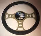 38407 Custom Accessories Universal Soft Leather Black Holes Steering Wheel Cover