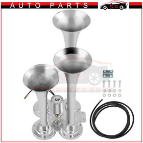 St16729aoo 4 Trumpet Air Horn Compressor Kit For Truck Van Car Boat Electric 150db
