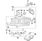 4f0-941-029-er Audi Genuine Oem Headlamp Assy