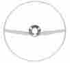5005 Mcp 55 56 Chevy 210 Steering Wheel Chrome Horn Ring New 1955 1956
