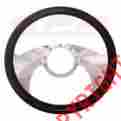 Hz-5520-8 5520-8 Cfr Performance Billet Aluminum 14 Steering Wheel W Half Wrap Genuine Leather Chrome