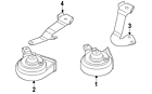 5c0-951-221-b Volkswagen Genuine Oem Horn