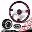 3-sw-w11pu-35sl-349110-new 6-hole Dtm 350mm Purple Wood Grain Steering Wheel Hub For 92-95 Honda Civic Del Sol
