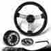 3-sw-w12bk-35ch-39110-new 6-hole Dtm 350mm Black Wood Steering Wheel Hub For 92-95 Honda Civic 93-97 Del Sol