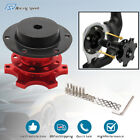 Racing115 6 Hole Car Steering Wheel Quick Release Hub Racing Adapter Snap Off Boss Kit Red