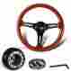 3-sw-111-4603-349110 6-holed Dtm 345mm Deep Dish Classic Wood Grain Steering Wheel Hub For Del Sol Civic