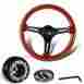 3-sw-111-4603-361010 6-holed Dtm 345mm Deep Dish Classic Wood Steering Wheel Hub For Mitsubishi Eclipse