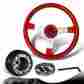 3-sw-w11rd-35sl-a3 6-holed Dtm 350mm Jdm Red Wood Grain Steering Wheel Hub For Subaru Impreza Legacy