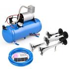612592373693 Unbranded Power Trumpet Air Horn Compressor Kit Tank