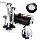 632598483929 Air Horn Compressor Trumpet Tank Gauge Kit Fit