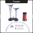 150.2 666232653911 Catinbow Loud Chrome Dual Air Horn Trumpet Kit