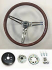 Mqp145437x3162 67 68 Chevelle Nova Camaro Impala Wood Steering Wheel High Gloss Chrome 15inch Ss