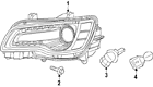 68143002-ac Chrysler Genuine Oem Headlamp Assy