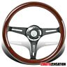 684758620965 Autozensation Classic Wooden Style Black Trim Chrome Spoke