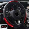 6959167115154 Unbranded Car Steering Wheel Breathable Microfiber Leather Black