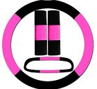 700987414080 Designcovers Black And Hot Pink Steering Wheel Cover