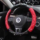 763230910265 Follicomfy Comfort Leather Auto Car Steering Wheel Cover