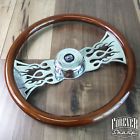 820ch-dw Thc5 Forever Sharp Steering Wheel Spoke Flame Wood Freightliner Kenworth Peterbilt