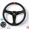 1-stw-320-162abk-bkrs 84-87 Wheel Adapter Jdm Style Badge Honda Spoke Hub 3 Civic Steering Black