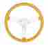 8447 Grant Metal Flake Chrome Steel 13-1 2 Diameter Steering Wheel P N