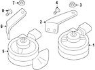 8k0-951-221 Audi Genuine Oem Horn