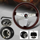 90-02 Dark 6 Wood Wheel Accord 345mm Prelude 92-01 Hub Steering Hole Deep Dish