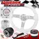 90-96 Wheelcombo-4914-110-c7 Miragepower2008 For 300zx White Chrome Type R Steering Wheel Hub Extend Quick Release