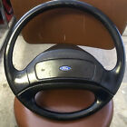 235.fd8592 92-93 Ford F150 F250 F350 F450 Bronco Oem Vinyl Steering Wheel With Horn Button