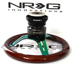 92-97 Toyota Black Release Nrg Hub Steering Short Inlay Wood Quick Paseo Wheel