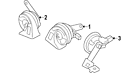 96611-2p000 Kia Genuine Oem Horn