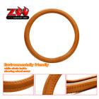 A80010-112swc081807-01 New Universal Amber Soft Pu Leather Sport Steering Wheel Cover