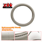 A80010-112swc081817-01 New Universal Gray Soft Pu Leather Sport Steering Wheel Cover
