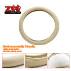A80010-112swc081818-01 New Universal Beige Soft Pu Leather Sport Steering Wheel Cover