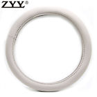 A80010-571813g-02 Universal Grey Beige Leather Wrap Sport Steering Wheel Cover