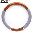 A80010-571815g-13 New Universal Soft Leather Wood Sport Steering Wheel Cover