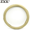 A80010-571817b-01 New Universal Beige Yellow Pu Leather Sport Steering Wheel Cover