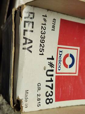 12339251 Ac Delco U1738 Horn Relay Nos Gm