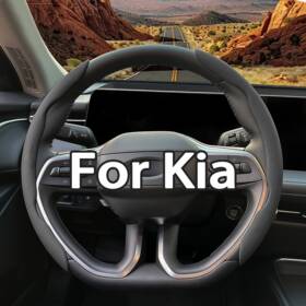 Acenewpart 521650725155 15 Inch 38cm 2pcs Segmented Steering Wheel Cover Nappa Leather Fits Kia 1999-2023