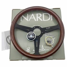 Acexplorer 100203232514 Nardi Classic 350mm Polished Mahogany Steering Wheel With Black Paint Finish