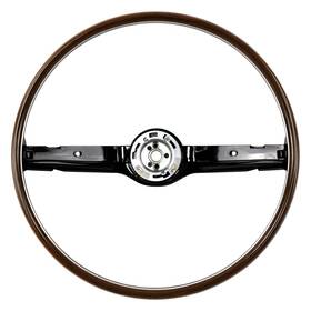 Acp Fm-es008f For Ford Mustang 68 2-spoke Deluxe Woodgrain Black Steering Wheel