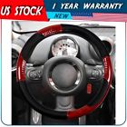 Adp11600001s Autodayplus Auto Steering Wheel Cover Black Brown Wood Grain Pvc